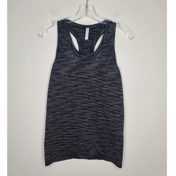 Athleta Momentum black white spacedye athletic tank with rubberized hem - small - Picture 1 of 6